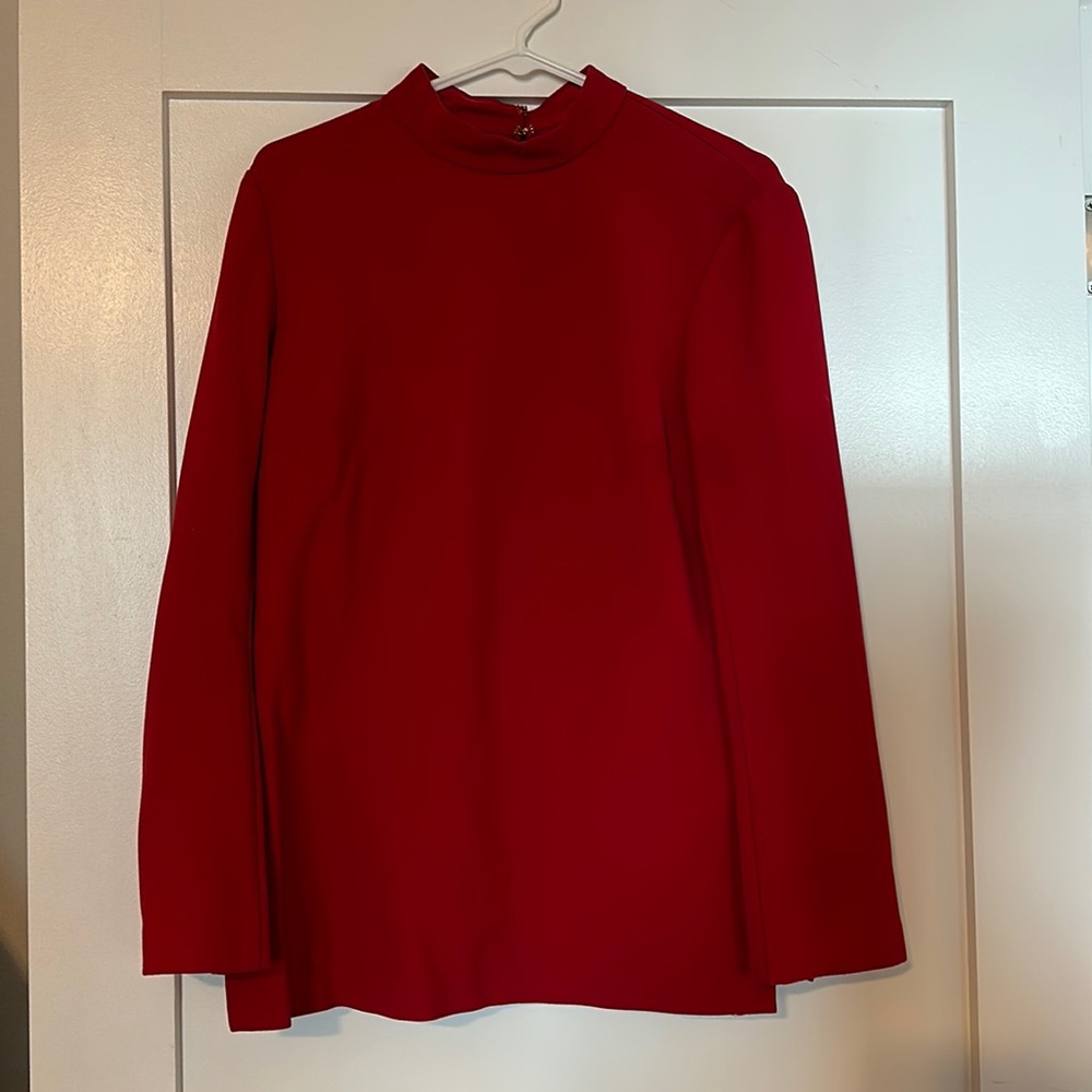 Red Trina Turk long-sleeve top